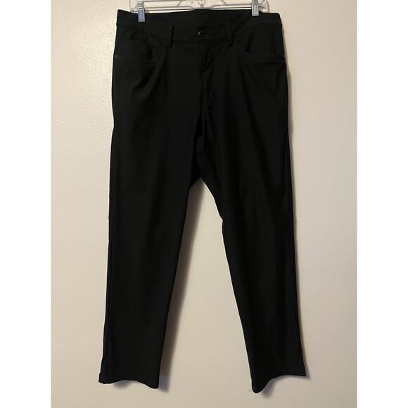 Lululemon ABC Pants Classic Fit Men’s 34x31 Black Warpstreme Performance Stretch - Picture 1 of 11